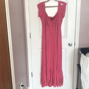 Torrid Pink Cut Out Maxi Dress